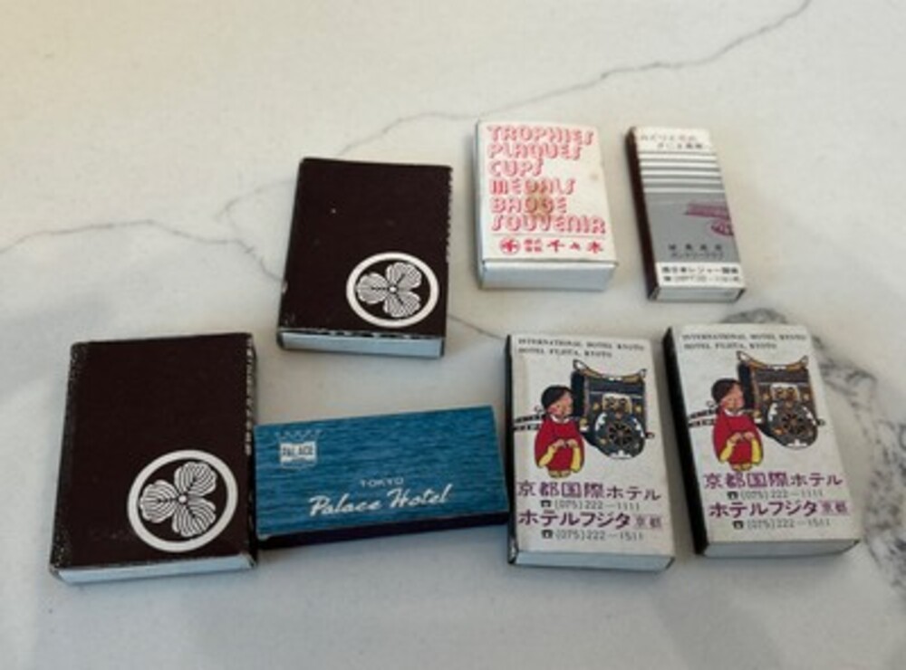 Vintage Japan Match Books Lot Of 6 Used Struck Not Full Various Establishments